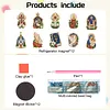 10PCS DIY Pearl Diamond Painting Christmas Fridge Magnets, Sparkling Rhinestone Refrigerator Magnet Craft Kit for Home Decor & Gifts