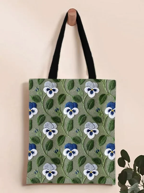 Floral Graphic Canvas Bag