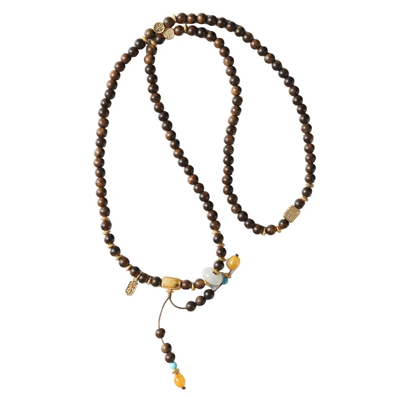 Kynam Agarwood Zen Retro Bracelet Necklace