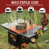 [US Local Warehouse] Portable Wood Burning Stove with Stainless Steel Construction Compact Tent Stove Chimney Pipes Included Firewood Stoves for Outdoor Heating & Cooking Ice Fishing Hunting