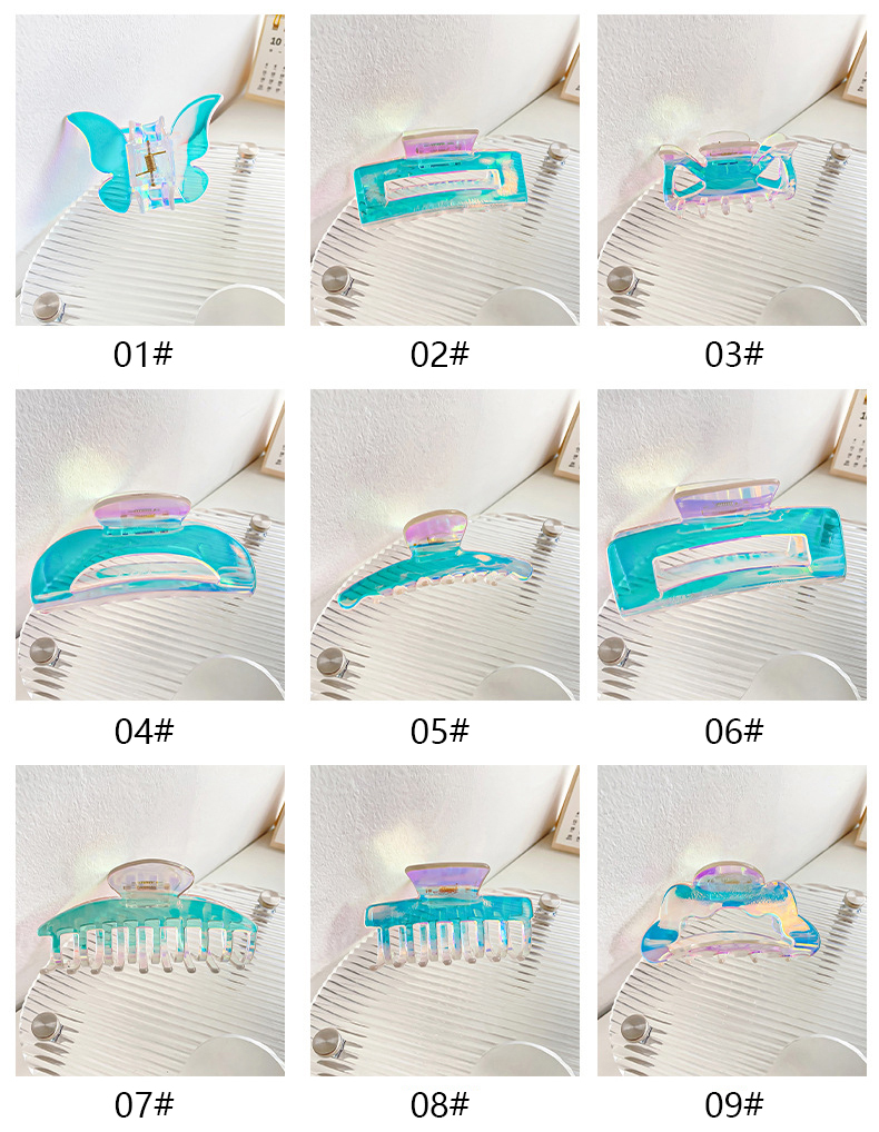 Colorful hair claws