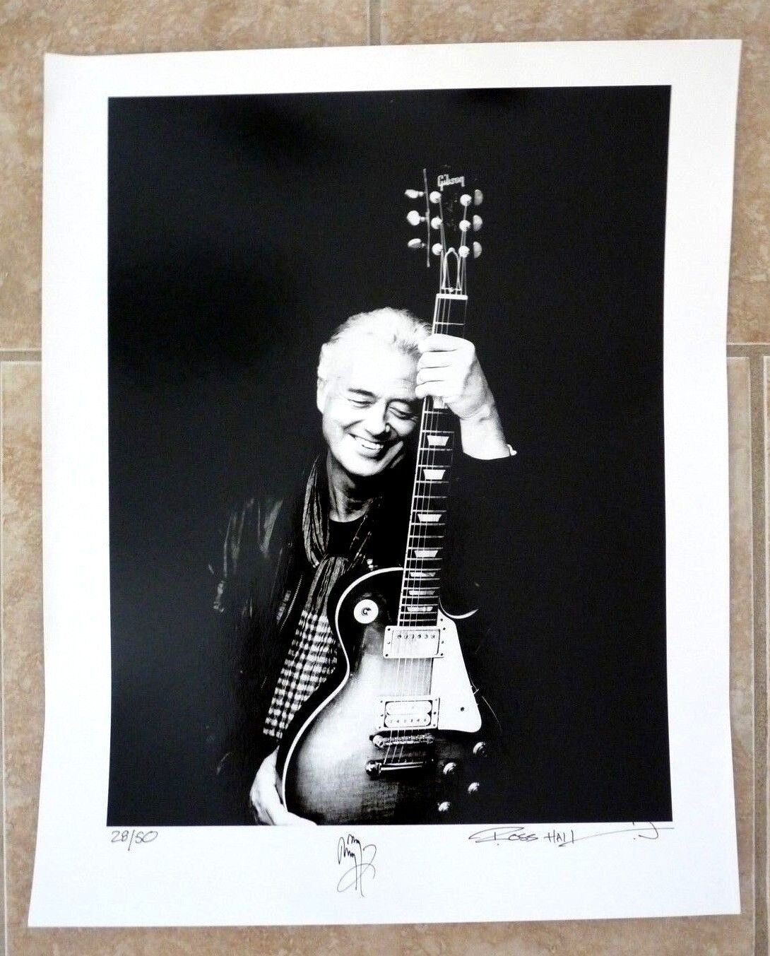 Jimmy Page Led Zeppelin Rare 2010 Signed Autographed 16x20 Photo Poster painting #28/50 Page COA