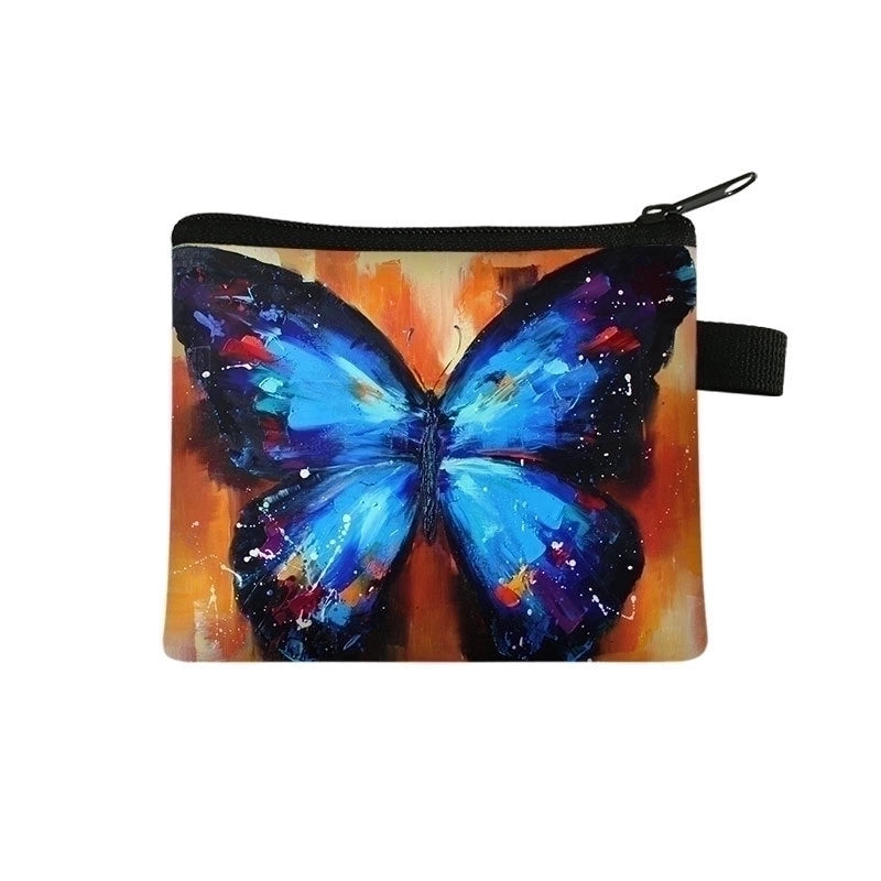 Women’s Butterfly Polyester Zipper Coin Purses