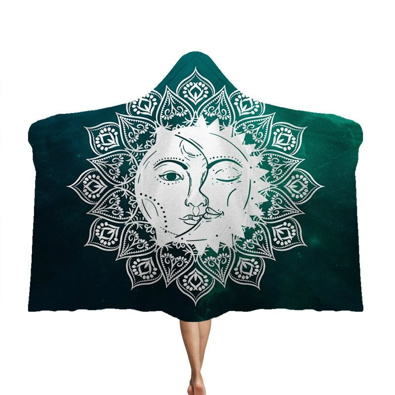 3D Printed Hooded Blanket Anime Soft Fluffy Blankets For Adults Sherpa Fleece Winter Throw Blanket Hoodie Blanket Travel Mantle