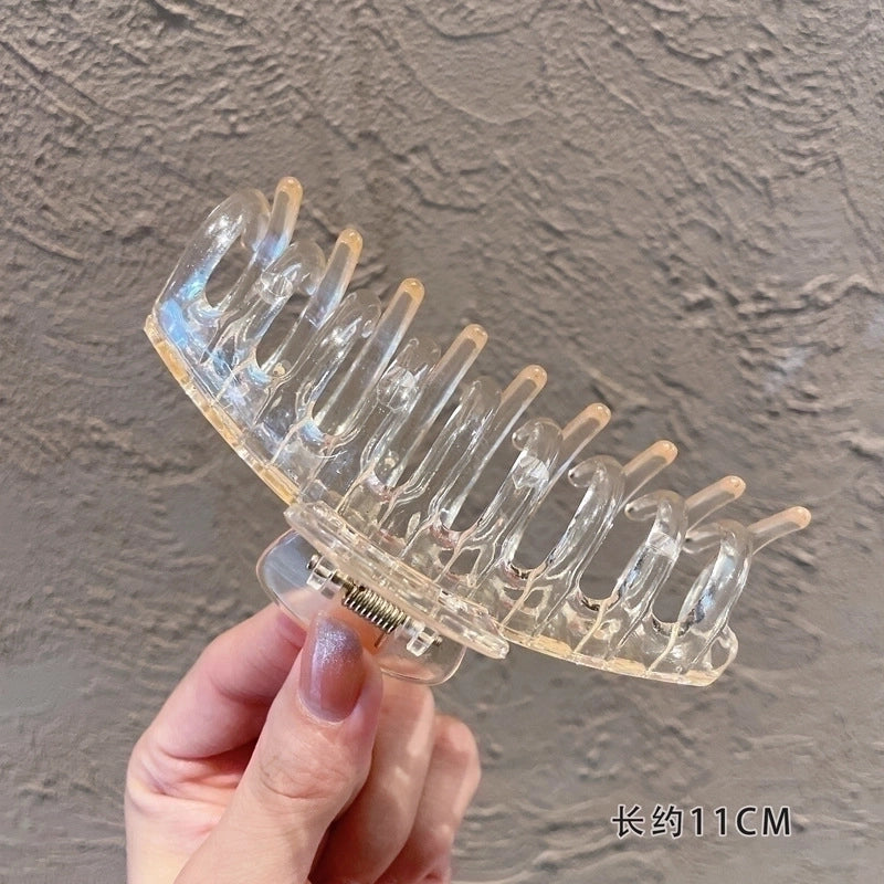 Minimalist Solid Color Arylic Hair Claws 1 Piece