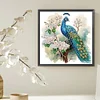 Flower Peacock - Crystal Rhinestone Diamond Painting