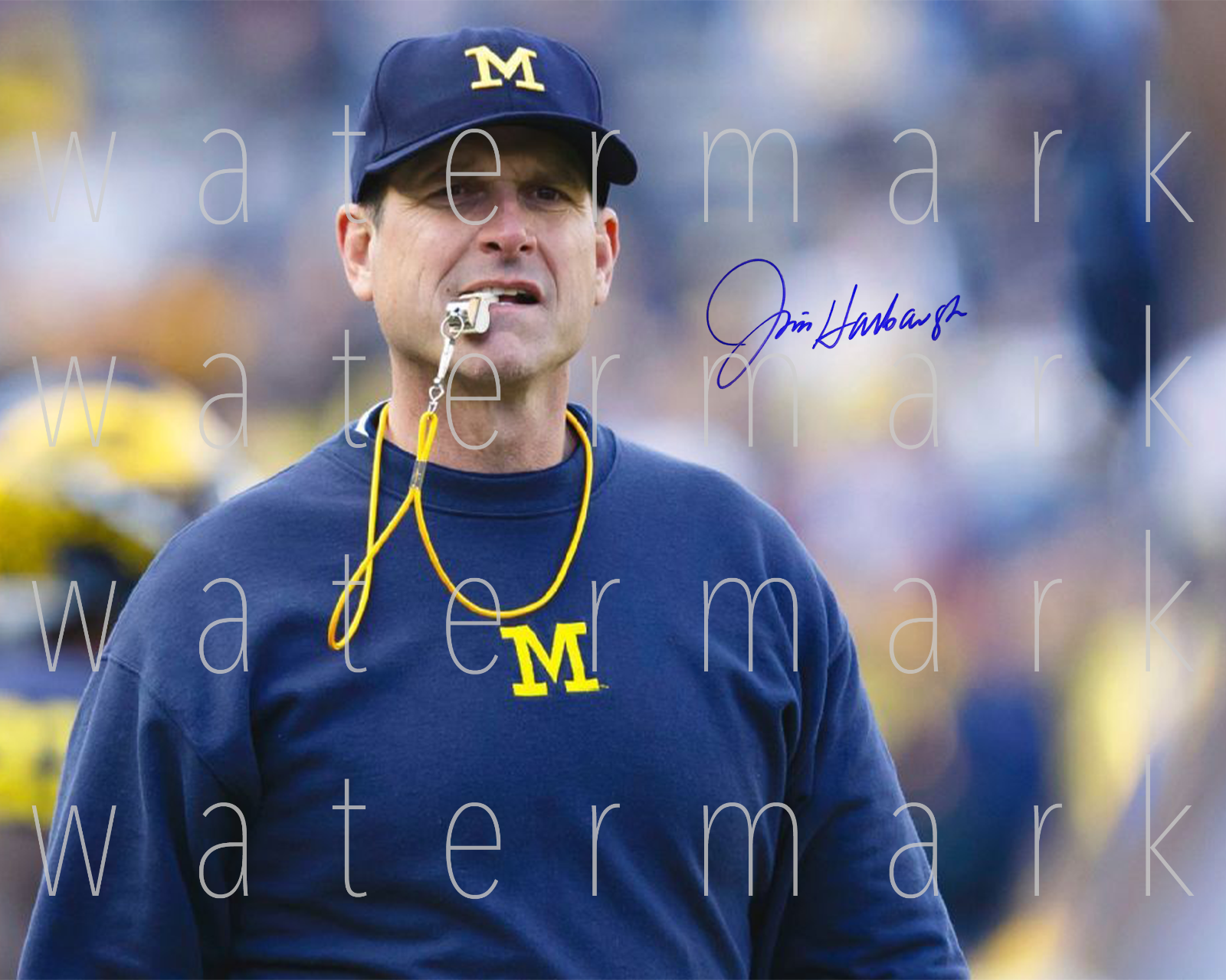 Jim Harbaugh Michigan signed 8X10 print Photo Poster painting picture poster wall art RP