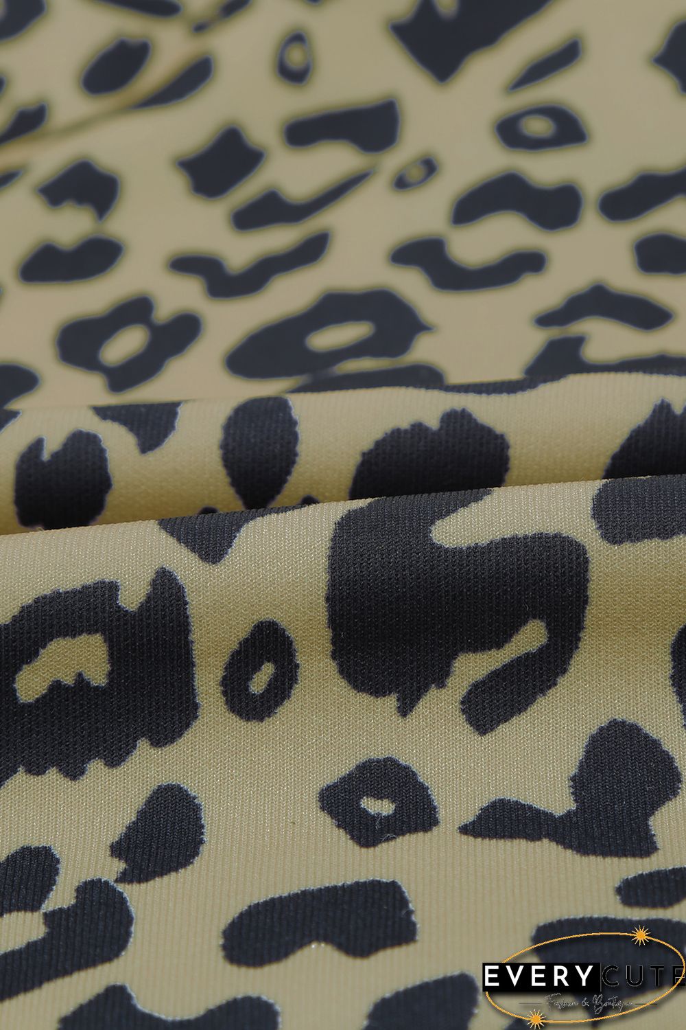 Leopard Print Color Block Patchwork Zip Collar Sweatshirt