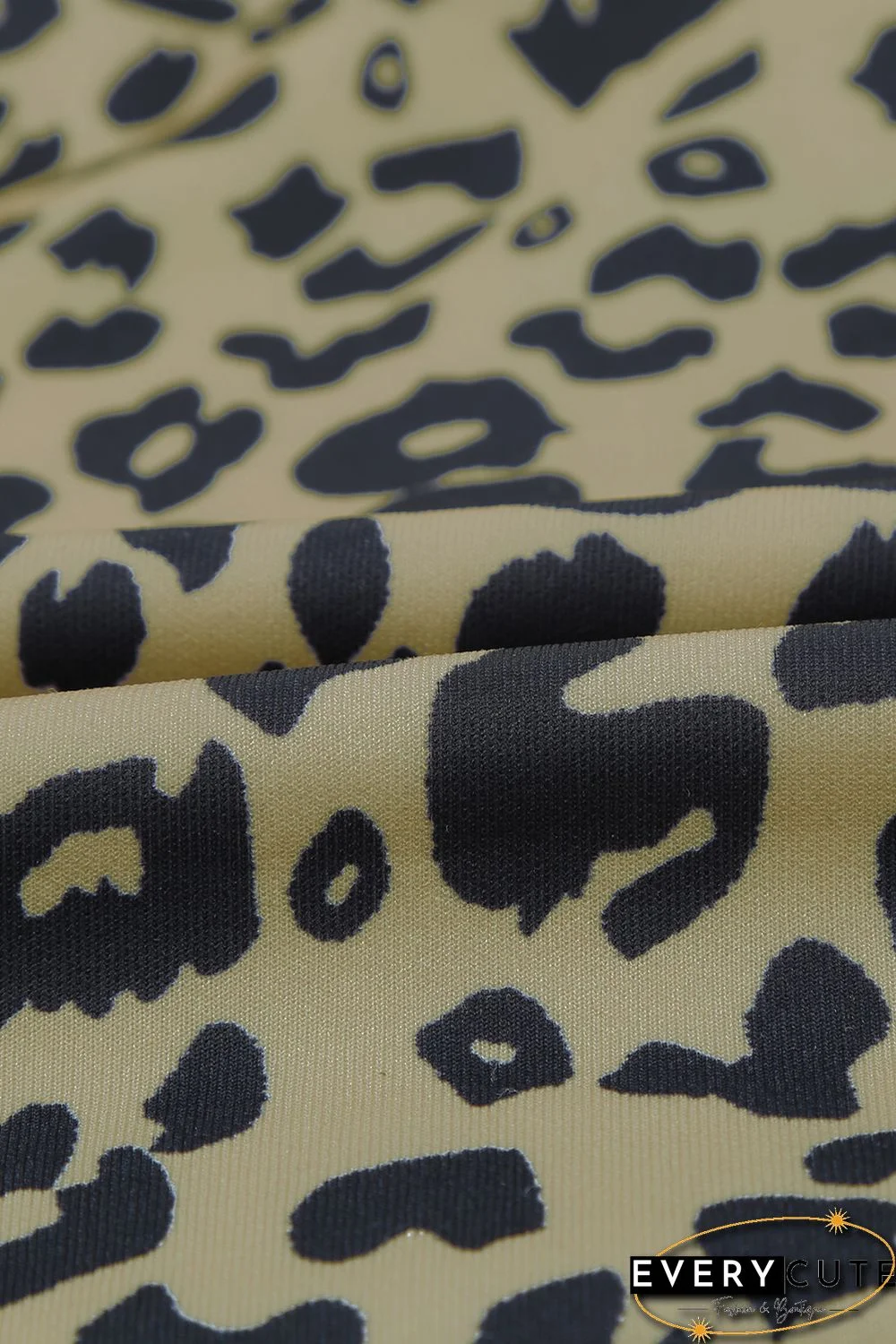 Leopard Print Color Block Patchwork Zip Collar Sweatshirt