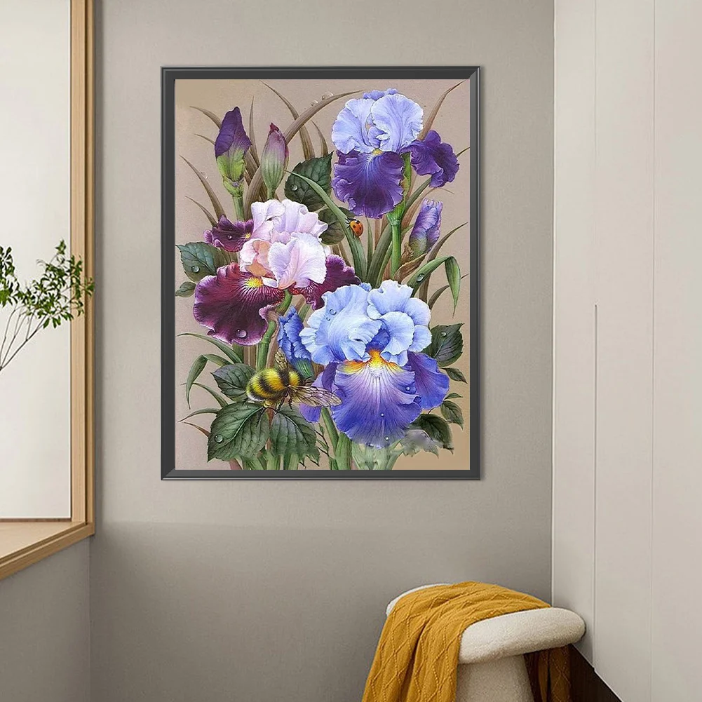 Full Round Diamond Painting 50*60cm - Bees And Flowers