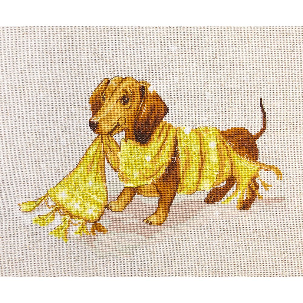 

Puppy - 11CT Stamped Cross Stitch - 60*40CM, 501 Original