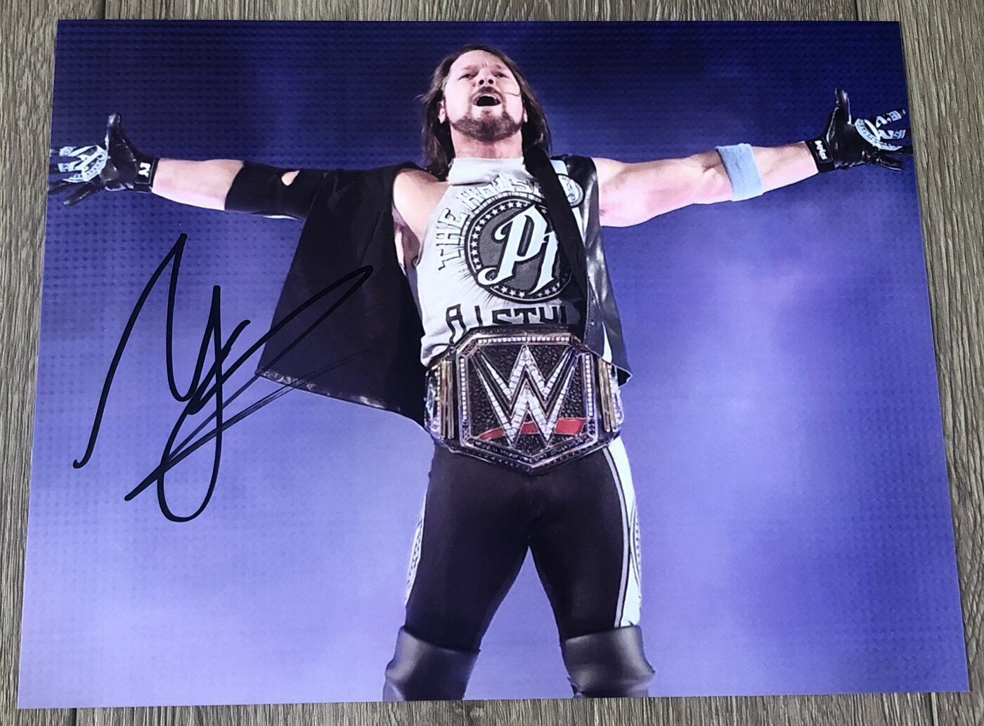 A.J. STYLES PHENOMENAL ONE SIGNED AUTOGRAPH RAW SMACKDOWN 8x10 Photo Poster painting A w/PROOF