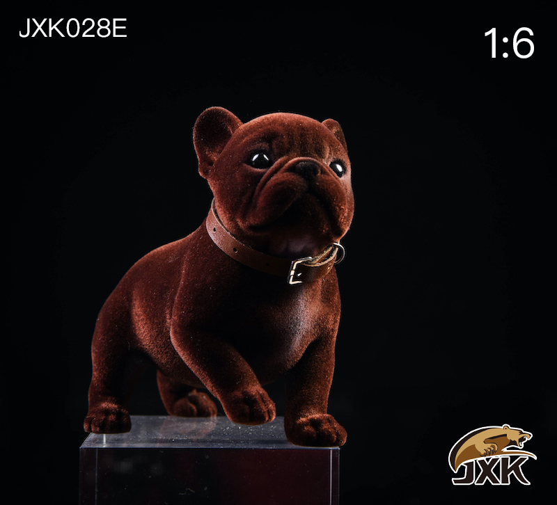 JXK 1/6 JXK028 French bulldog Planted Hair Dog Animal Model-aliexpress