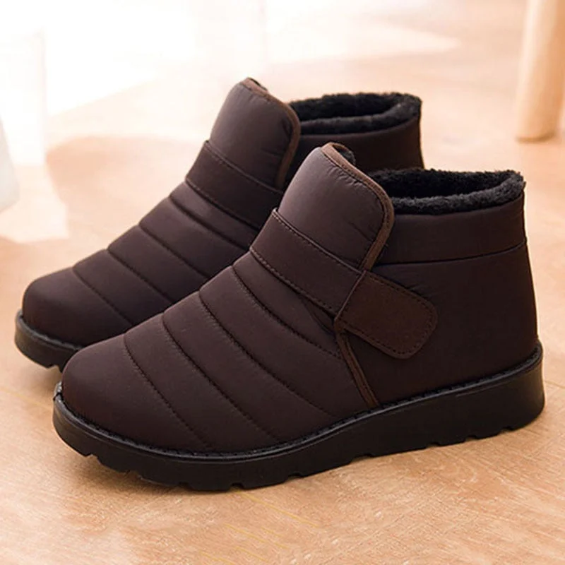 Waterproof Shoes Winter Men Boots Warm Fur Plus Size Men's Boots Male Men's Sneaker Plush Sneakers Slip On Work Shoes Footwear
