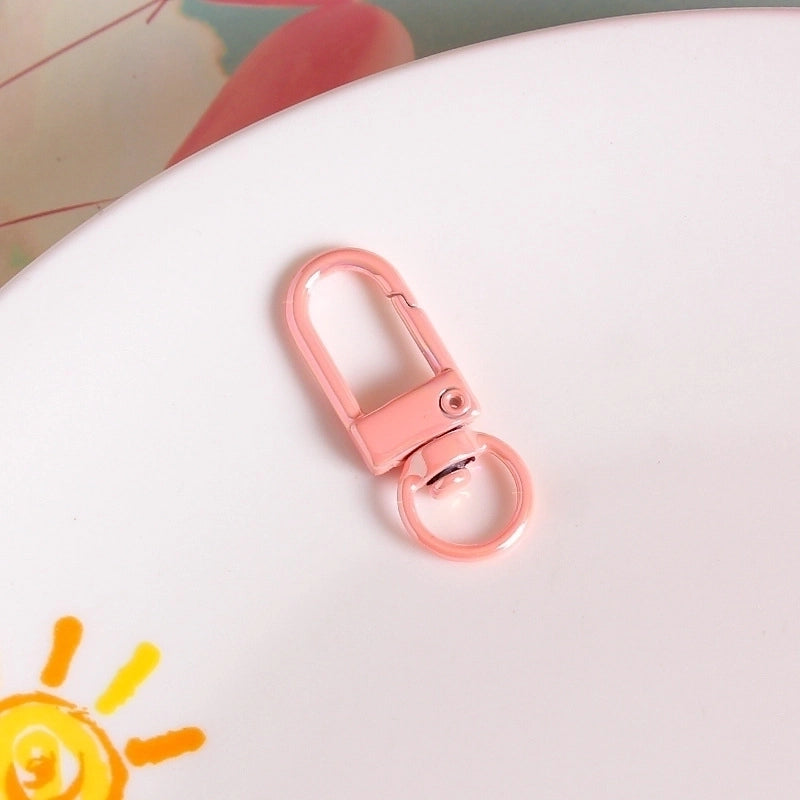 UV Colorful Metal Door Buckle Buckle Schoolbag Hanging Keychain DIY Handmade Jewelry Accessories Beaded Mobile Phone Chain Material