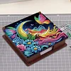 Wooden DIY Moon Fairy Diamond Painting Kit Note Box with 160 Papers for Office