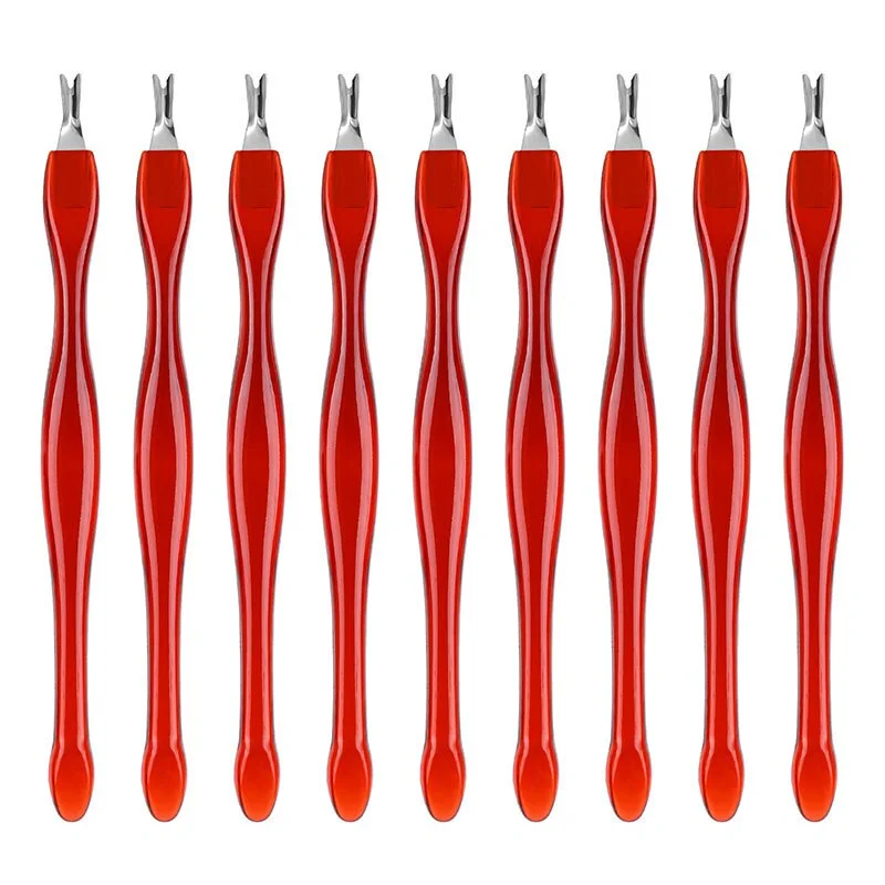 3pcs Nail Cuticle Pusher Wine Red Trimmer Peeling Fork Remover Manicure Tools Nail Dead Skin Cuticle Pusher Remover nail Spatula-Nail Inspo