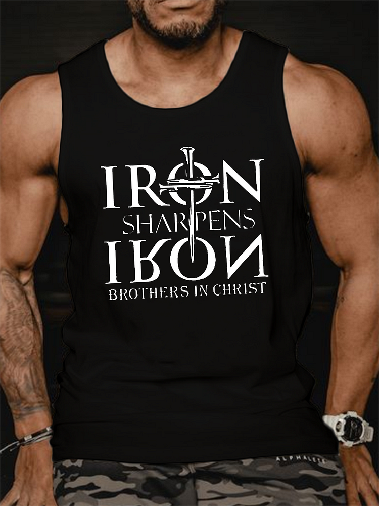 Iron Sharpens Iron Brothers in Christ Men's Tank Top