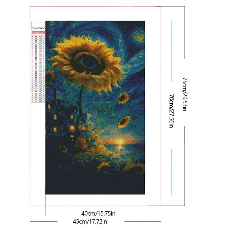 New 5D DIY Diamond Painting Sunflower Diamond Embroidery Flower Cross  Stitch Full Square Round Drill Manual