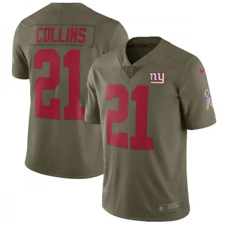 Men's  New York Giants #21 Landon Collins Olive Salute To Service Limited Stitched NFL Jersey