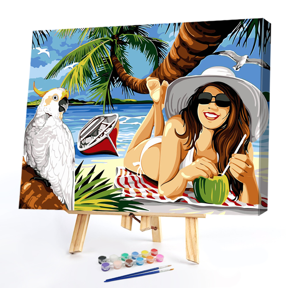 

40x50cm - Paint By Numbers Vacation Woman, 501 Original