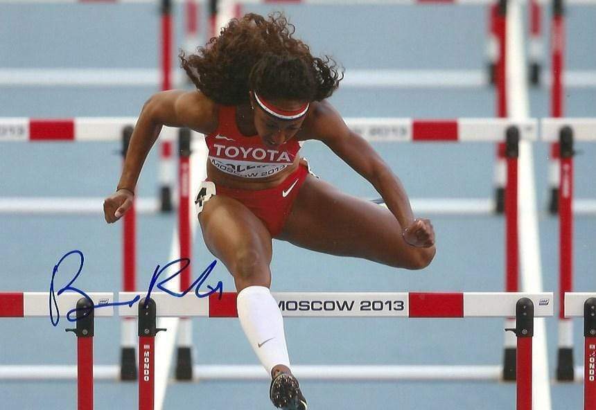 Brianna Rollins 100 m HURDLES autograph, In-Person signed Photo Poster painting