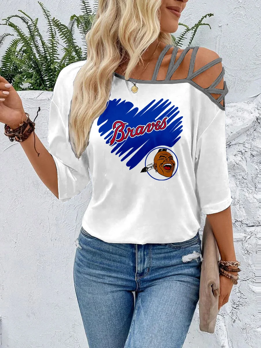 Style & Comfort for Mature Women Criss Cross Asymmetrical Neck Tee