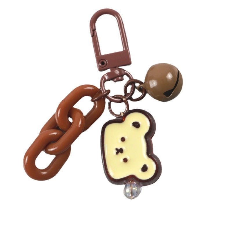 Cute Flower Butterfly Arylic Metal Unisex Bag Pendant Keychain