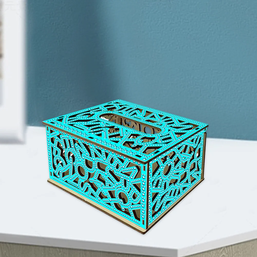 Diamond Painting Paper Towel Holder Napkin Dispenser for Beginners (Light Blue)