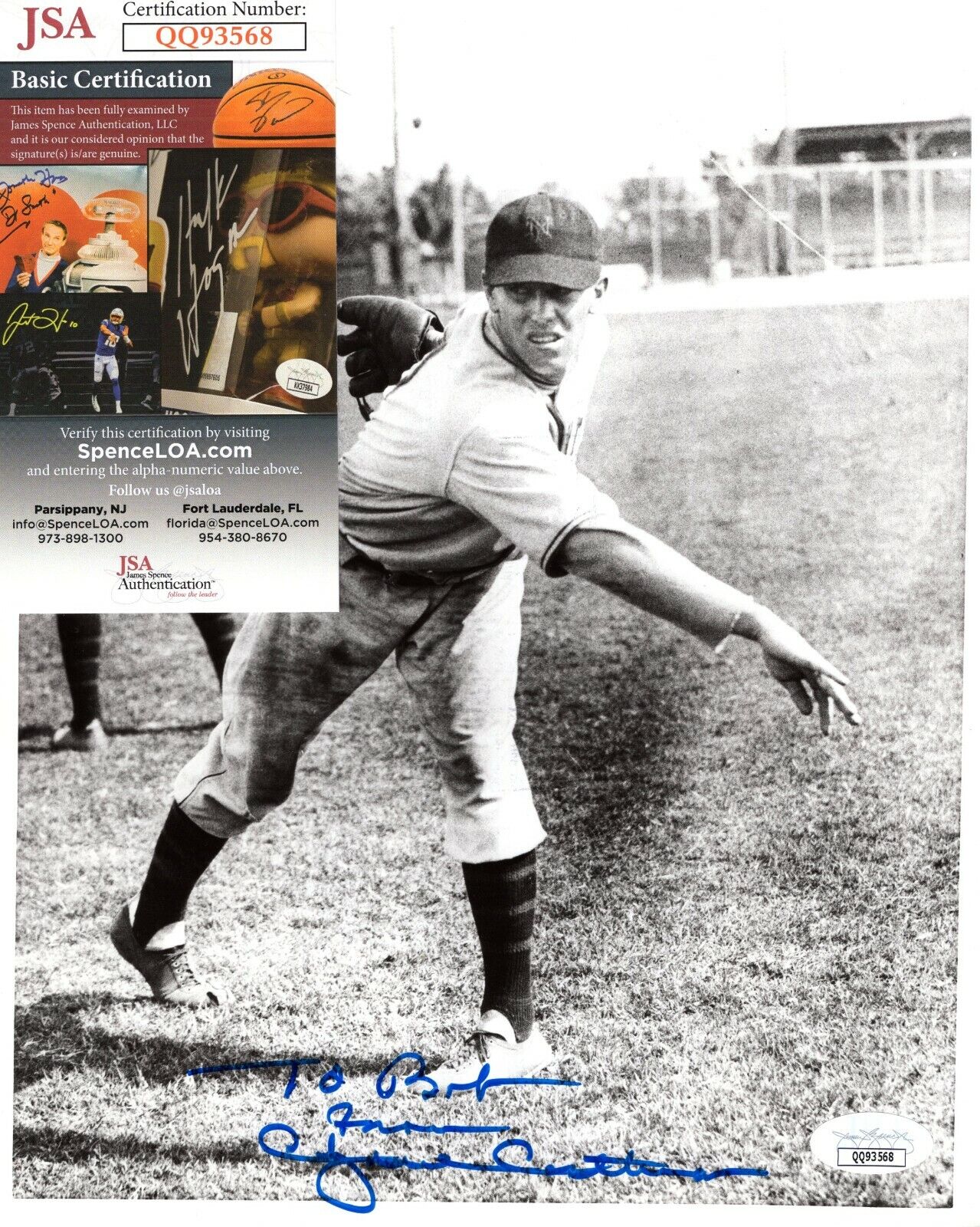 Clyde Castleman Baseball Player Hand Signed Autograph 8x10 Photo Poster painting