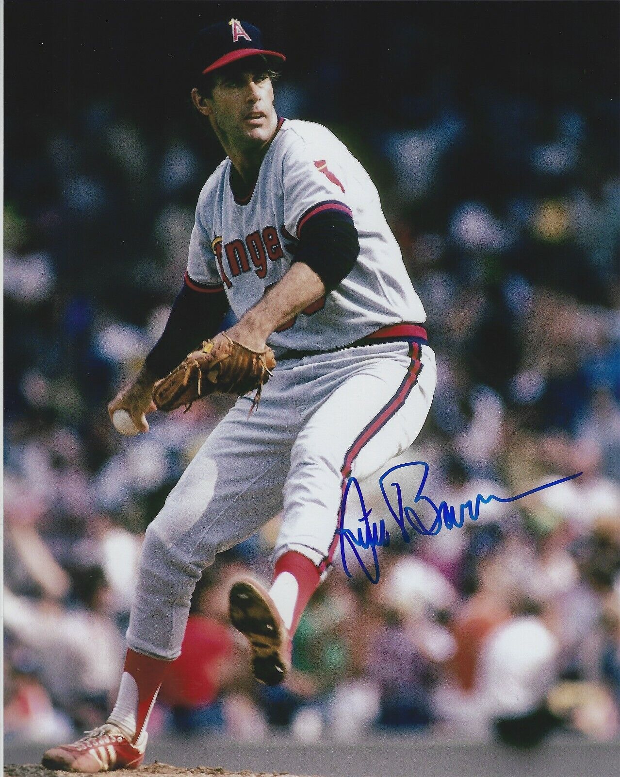 Signed 8x10 JIM BARR California Angels Autographed Photo Poster painting - COA