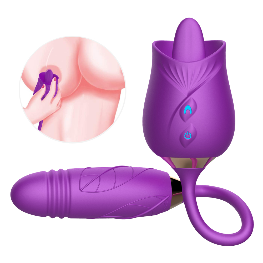 Wholesale The Rose Toy With Bullet Vibrator Pro Purple