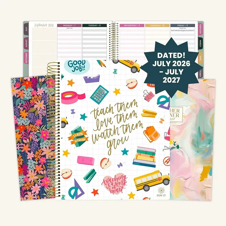 📚🧑&zwj;🏫 2026-27 Teacher Planner | Interchangeable Cover ✨ Buy 2 Free Shipping (✨Hardcover) 