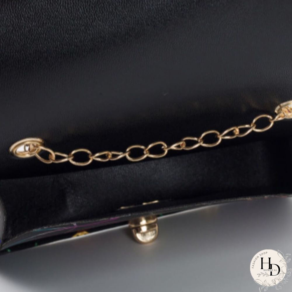 Red Fashion Casual Geometric Print Crossbody Bag