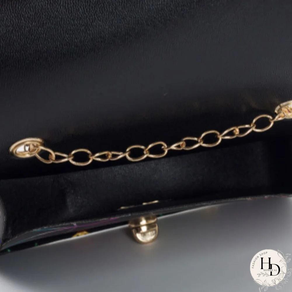 Red Fashion Casual Geometric Print Crossbody Bag