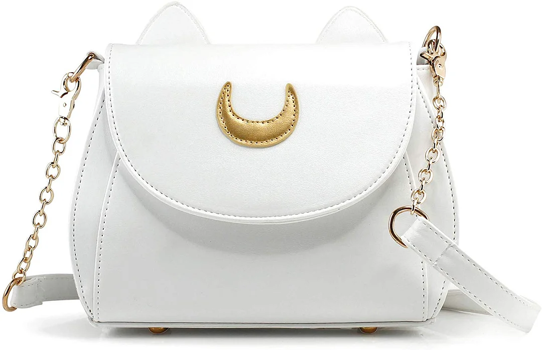 Moon Luna Purse Kitty Cat satchel shoulder Bag Designer Women Handbag Tote PU Leather Sailor School