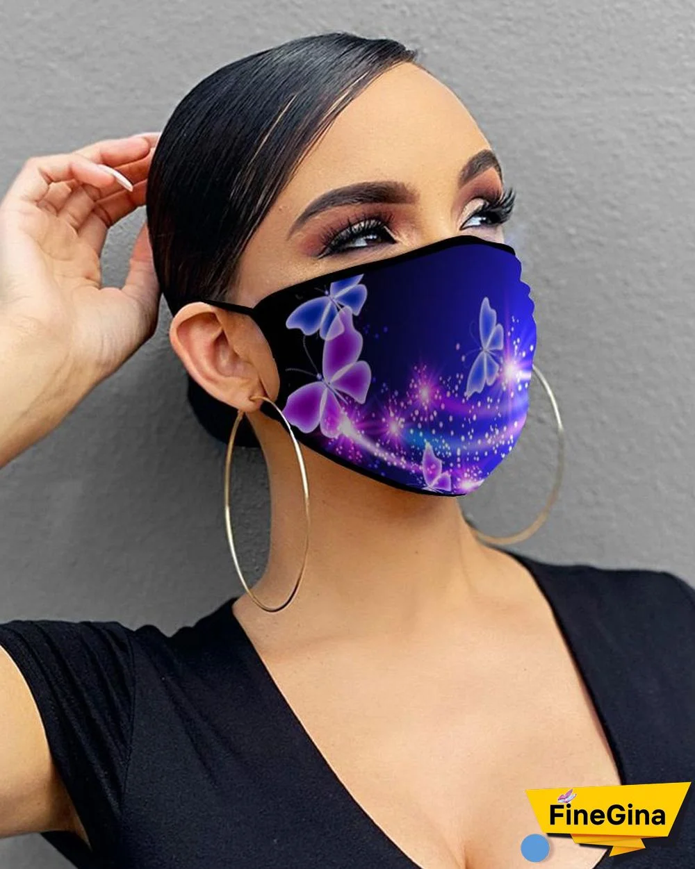 Butterfly Print Breathable Mouth Mask Washable And Reusable