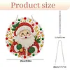 Cute Santa Claus 2D Flat DIY Diamond Painting Pendant 9.84x9.84in