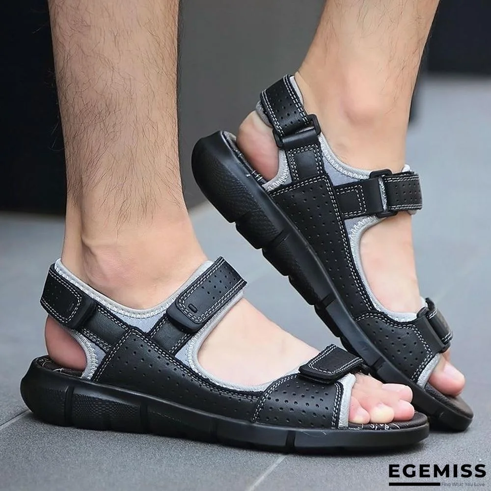 Men's Genuine Leather Sandals Casual High Quality Outdoor Beach Sandals | EGEMISS