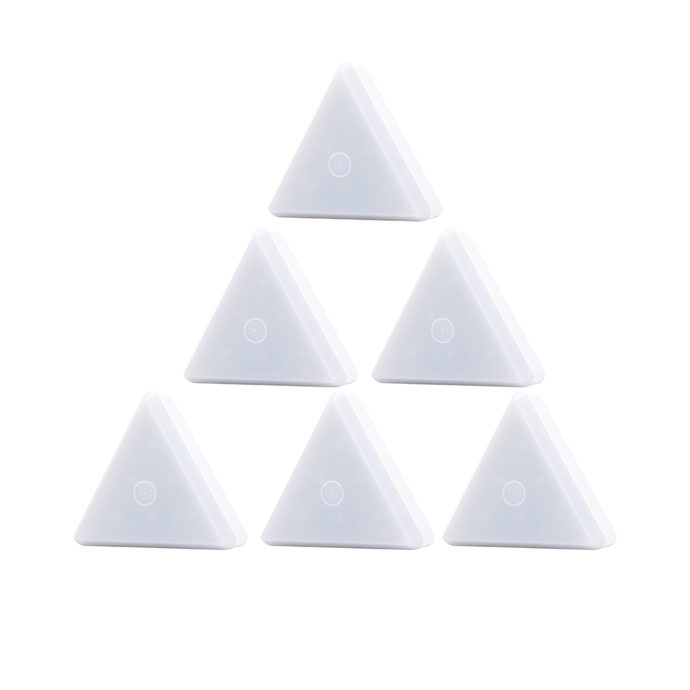 

LED Touch Sensor Light Colorful RGB Lamp Triangular Remote Light (6pcs+2RC), 501 Original