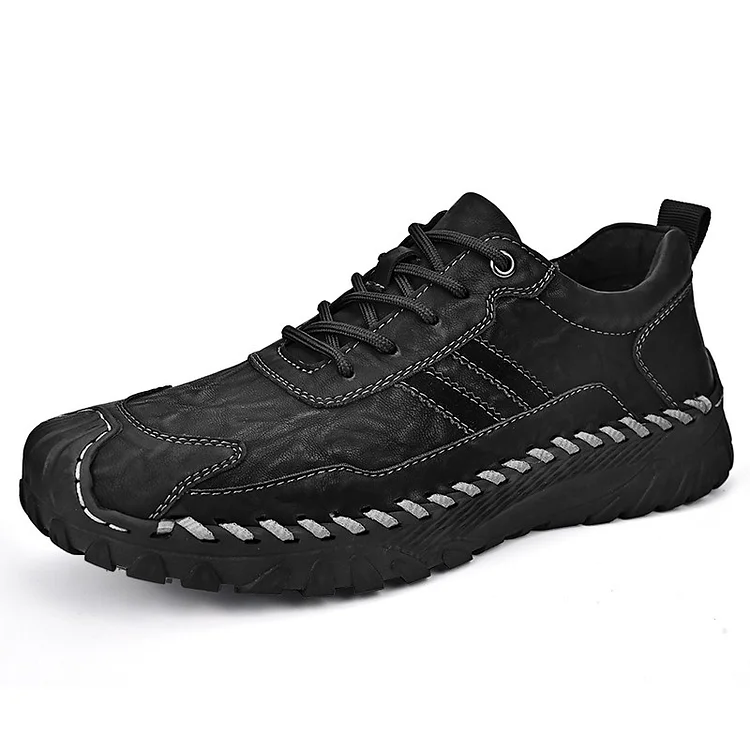 Gregorysupply Retro Style Men Sports Shoes Outdoor Training Shoes Non-slip Wear-resistant Male Hiking Shoes Camping Footwear Handmade Sneakers