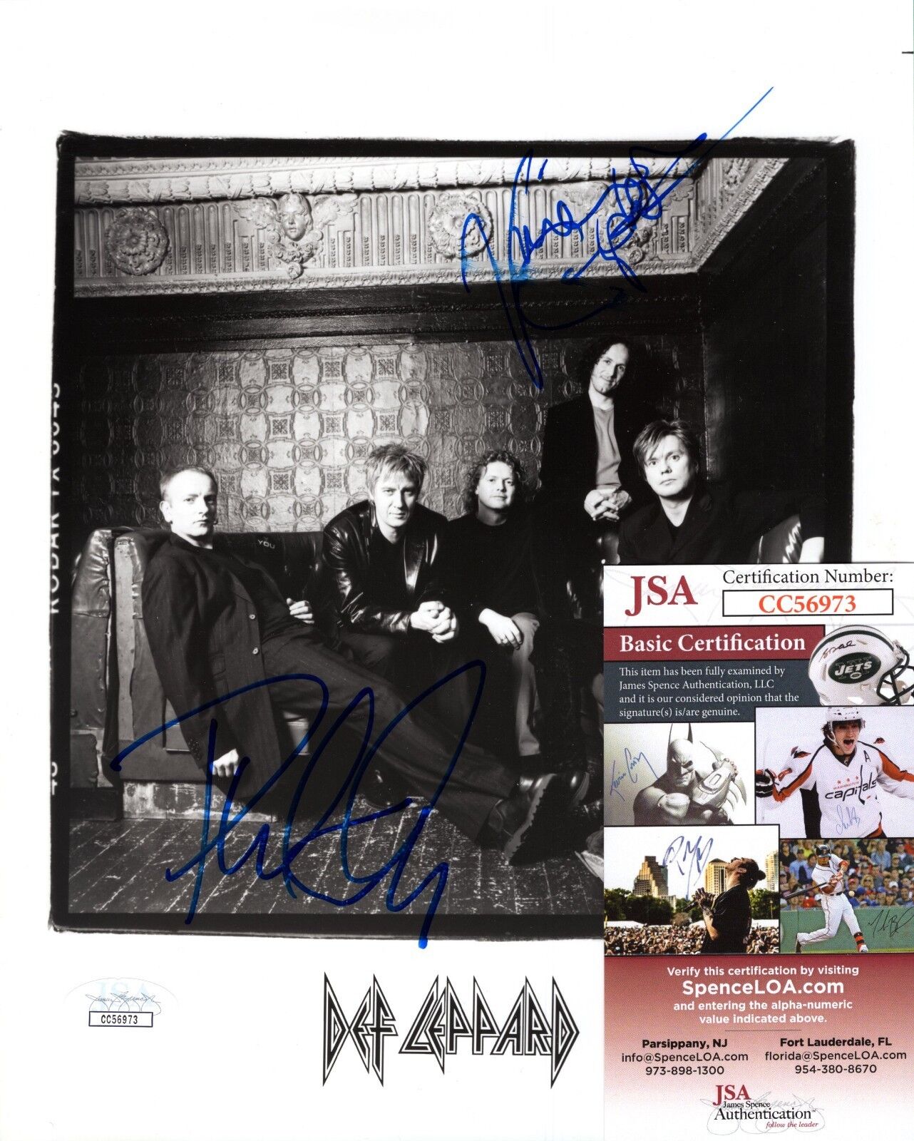 Vivian Campbell Phil Collen Def Leppard Hand Signed Autograph 8x10 Photo Poster painting JSA COA