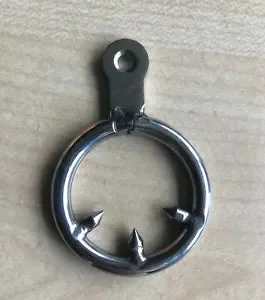 pornhint Pornhint Metal Anti-off Ring R13 For Male Chastity Device Cage Spiked Ring For Flat cage