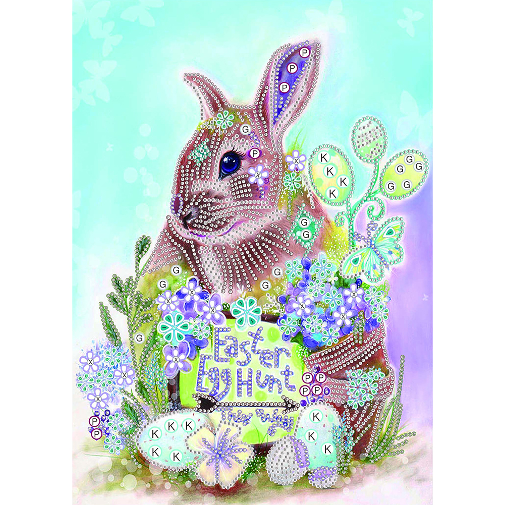 

Rabbit - Special Shaped Diamond Painting - 30*40CM, 501 Original
