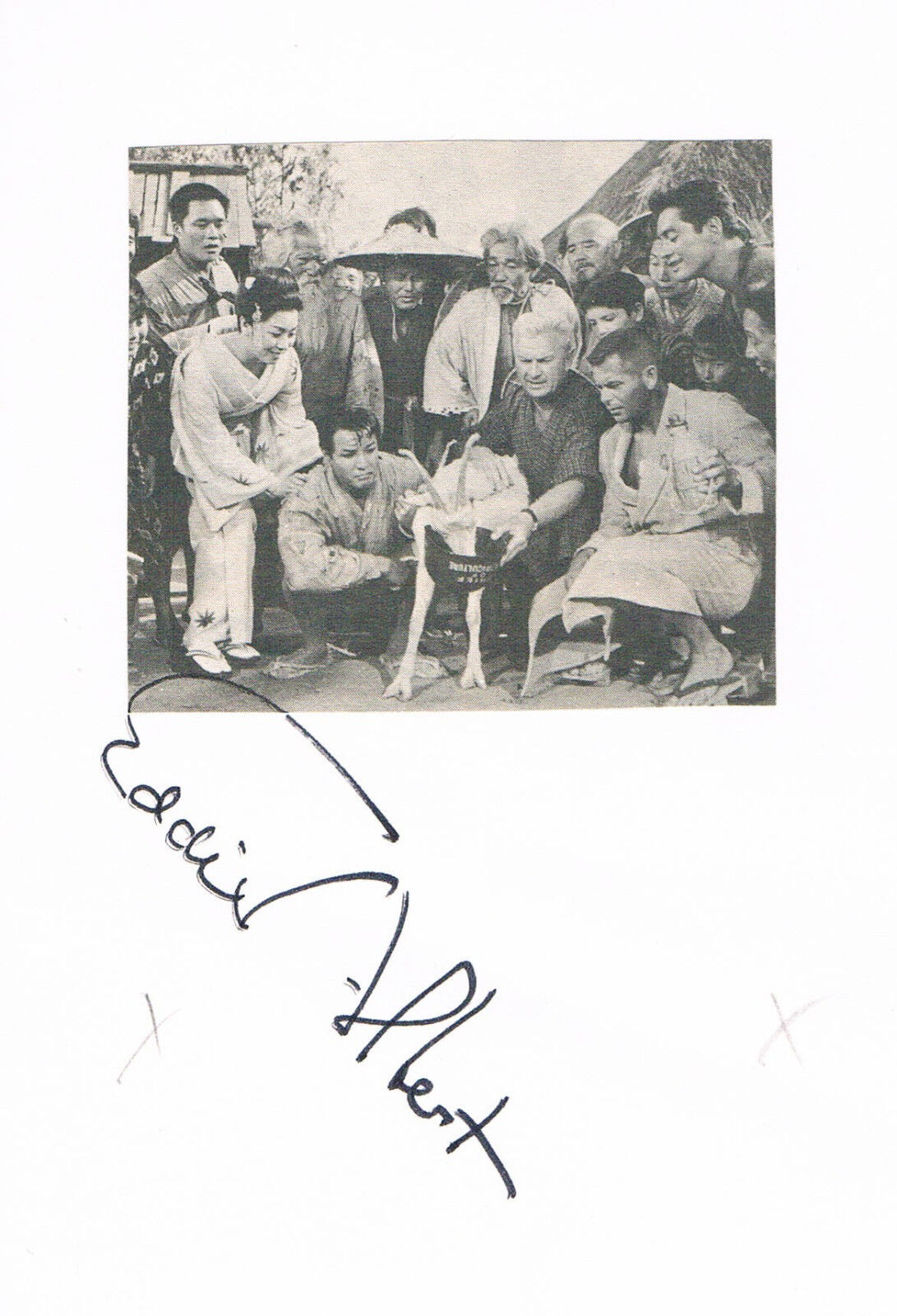 Eddie Albert 1906-2005 signed card 4x6