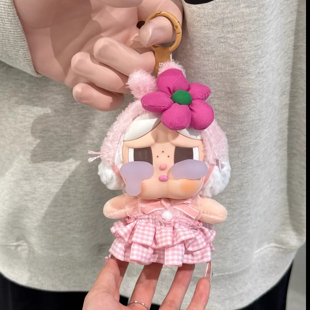 Crying baby CARBABY + baby clothes, wearing a cute pink skirt set