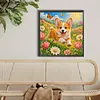 Diamond Painting -5D Full Round Drill Pembroke Welsh Corgi Puppy(40x40cm)