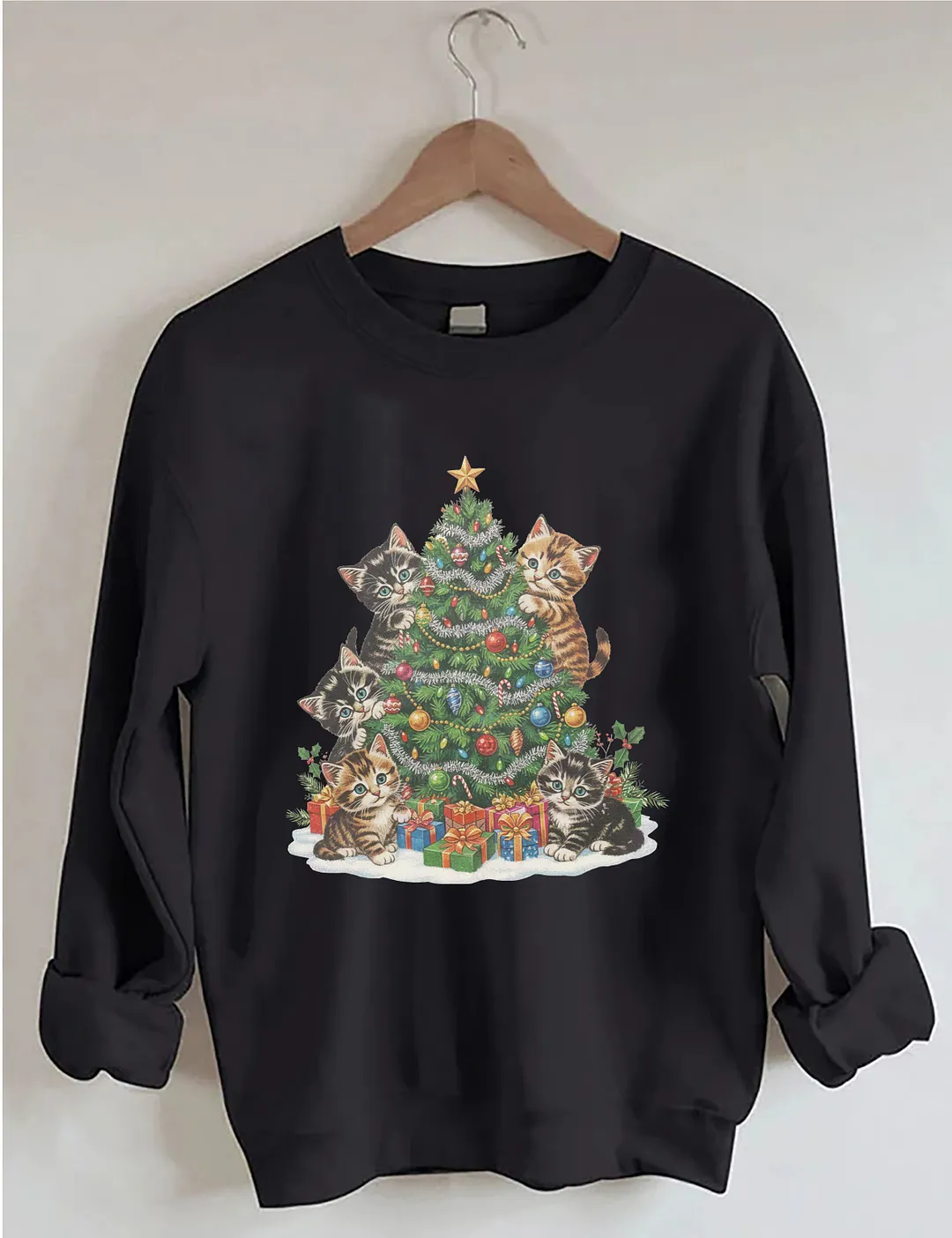 90's Cat Christmas Sweatshirt