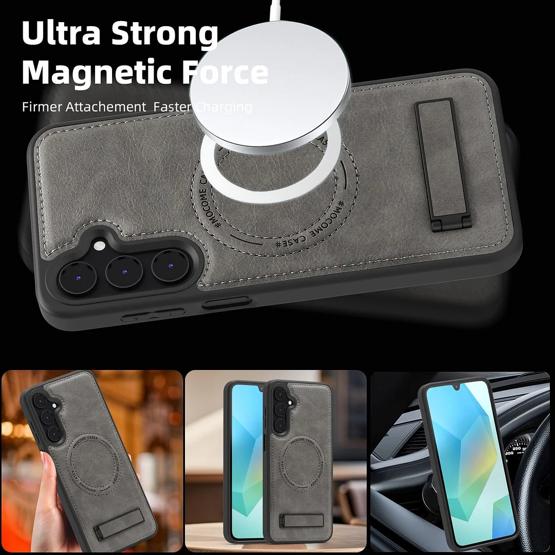 Samsung Galaxy Z Fold 6 Leather Case Magnetic Protective Case Holder Phone Case