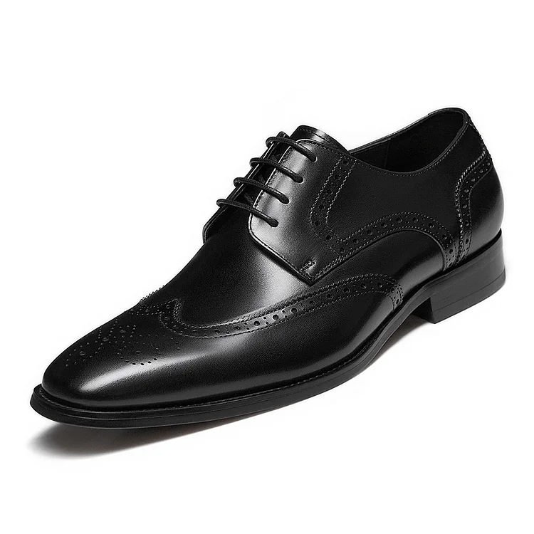Gifennse Men's Brown Oxford Dress Shoes Gifennse gifennse
